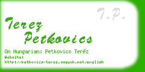 terez petkovics business card