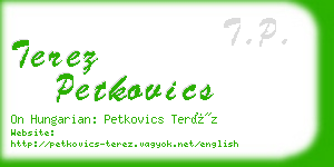 terez petkovics business card